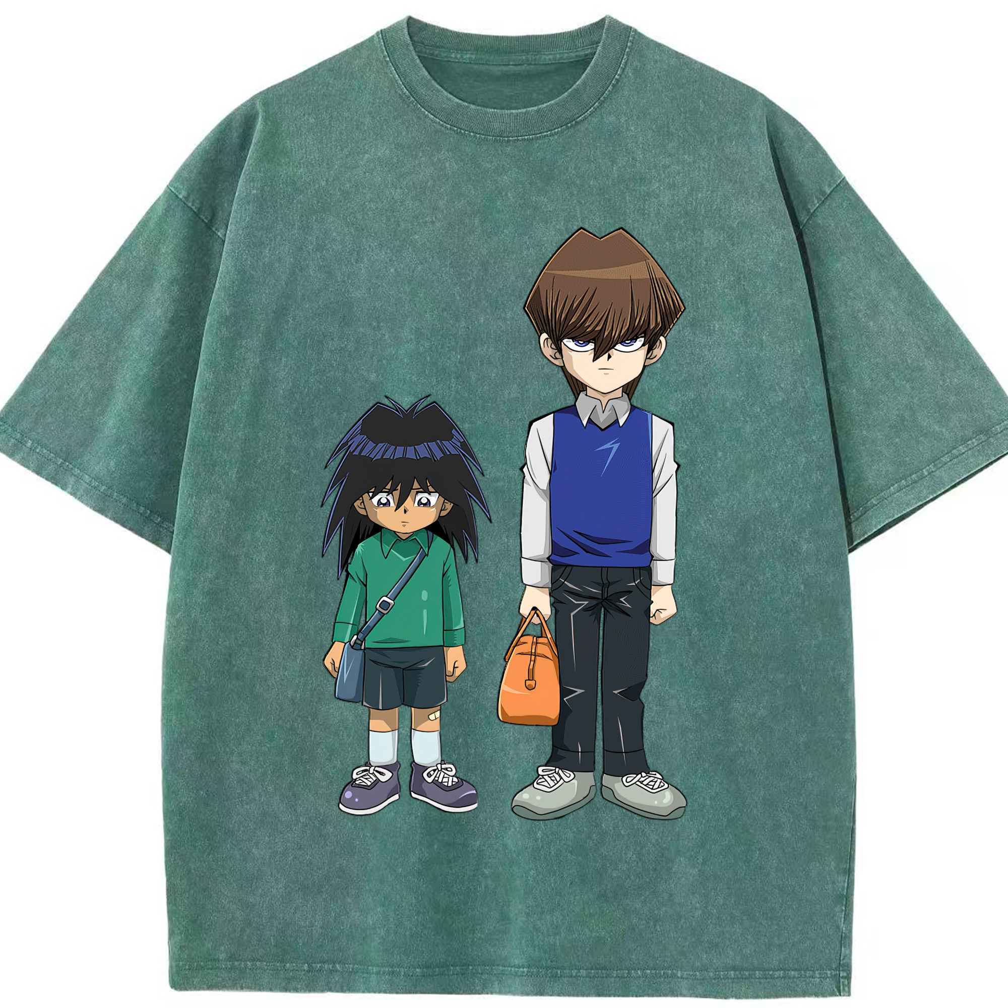 （画像用） 遊☆戯☆王 Yu-Gi-Oh! 綿100% ヴィンテージ風 半袖Tシャツ（フロントプリント）